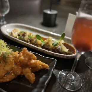 Spicy Crispy Shrimp and Short Ribs Foie Gras Gyoza