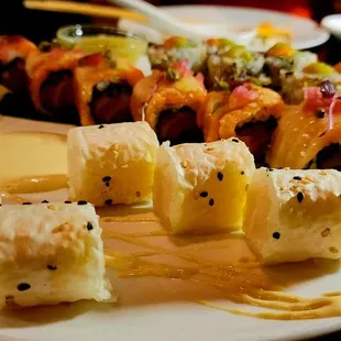 a plate of food on a table