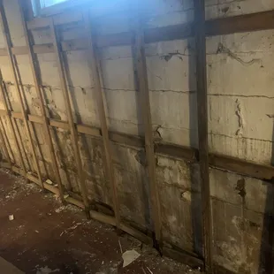 Behind the pretty paneling used to hide the problem by the old owner