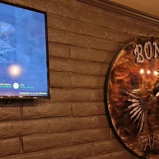 a large tv mounted on the wall