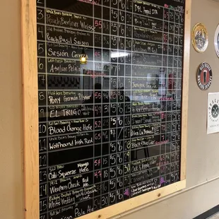 This week's drink list