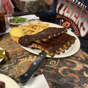 Full slab of ribs &amp; Fries