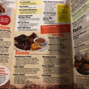 ribs, menu