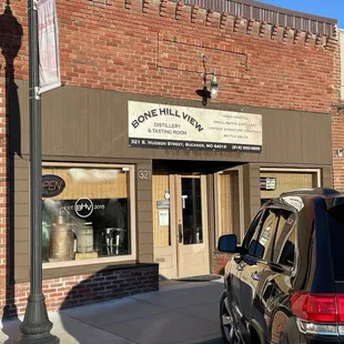 Historic building, home to the Bone Hill View distillery and tasting room