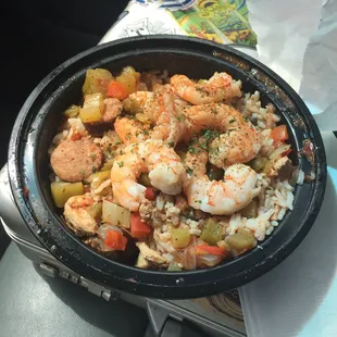 Seafood Jambalaya with all the fixins