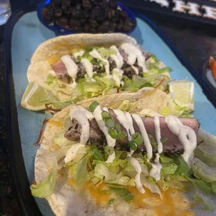 Ahi tuna tacos