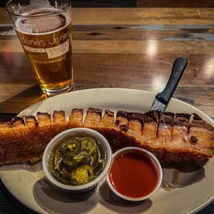Redneck Crack pork belly A++++ a meal in itself.