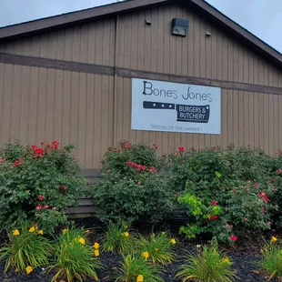 the front of the building