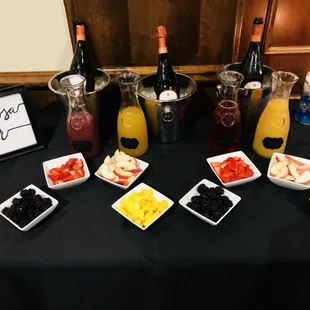 Mimosa bar for banquets