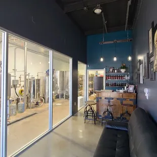 the interior of the tasting room