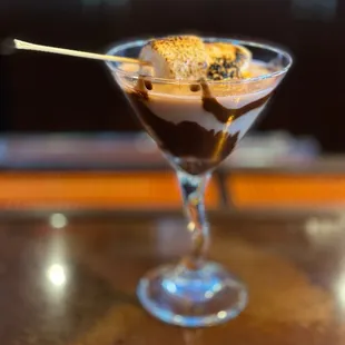 S&apos;mores Martini at Bonfire. Very tasty