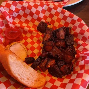 Burnt ends were moist and tasty