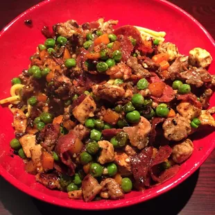 Mongolian grill: 4 meats &amp; lo mein