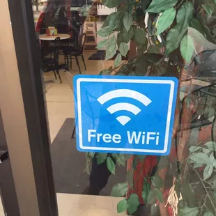 Like the sign says- Free WiFi