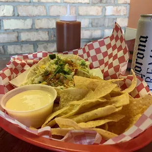 Taco Basket with a Corona