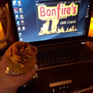 Ordering burritos online