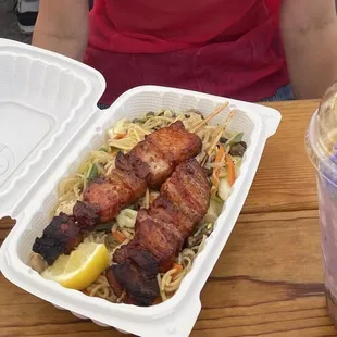 Pancit Canton and Halo Halo