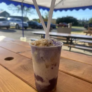 Halo-Halo (mix mix) with Ube ice cream