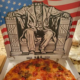 a pizza in a box