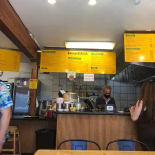 Counter and partial menu!  Beyond Burgers