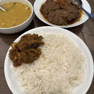 Shutki-Begun,Duck Kosha, Daal