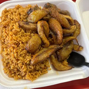 Jollof Rice and Plantains