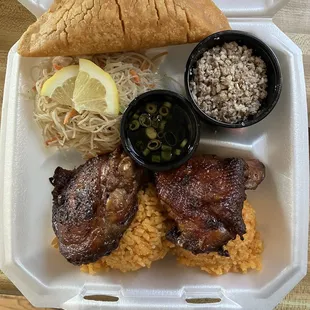 Chicken bbq meal + empanada