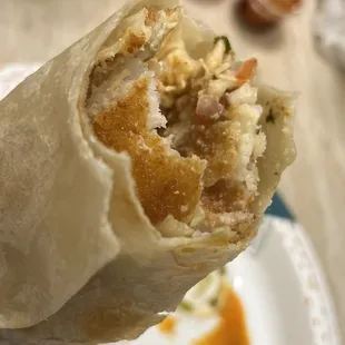 Fish burrito GROSS frozen fish sticks inside