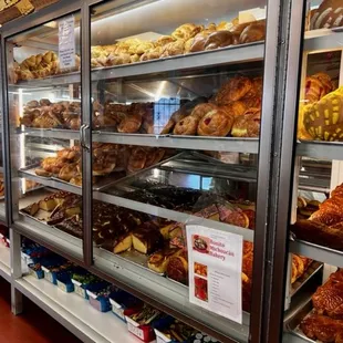 a display of baked goods