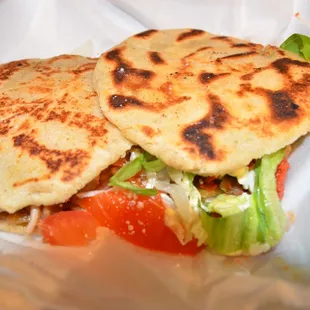 Gorditas, your choice of meats. get the al pastor and carnitas
