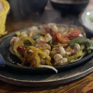 Sizzling Shrimp Fajitas - Fajitas De Camarones