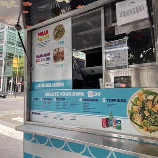 a food truck on a city street