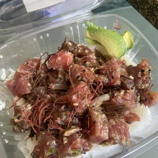 Traditional poke bowl