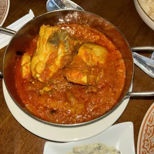 Morgh Karahi served with rice