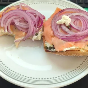 Classic on a Salt Bagel w/ no tomato