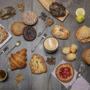 A large range of pastries to choose from