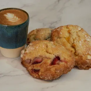 Delicious seasonal fruit scones