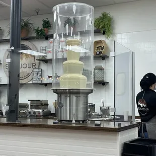 White chocolate fountain