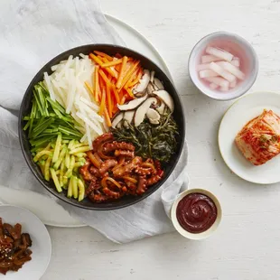 Spicy Octopus Stone Bowl Bibimbap