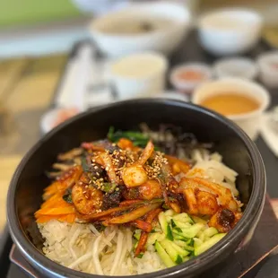 Spicy Seafood Stone Bowl Bimbimbap