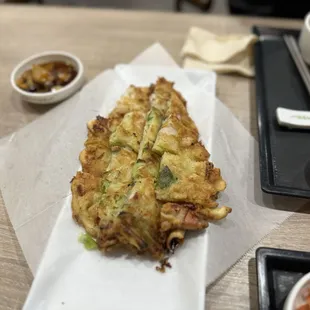 Seafood and Green Onion Pancake