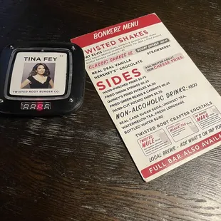 Menu for Comedy Night is more limited