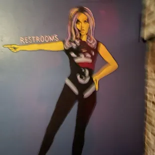 Restrooms are upstairs