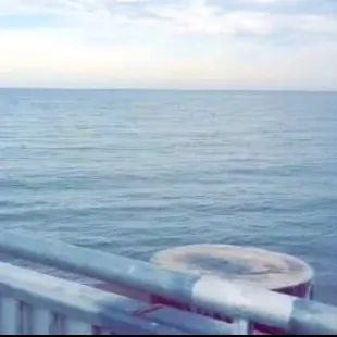On the pier.