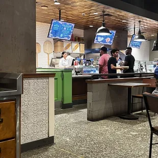 customers preparing food