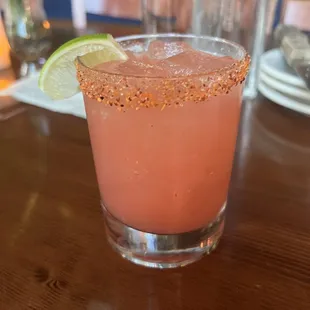Spicy watermelon margarita