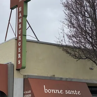 a sign for a restaurant