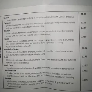 Takeout menu 2/2