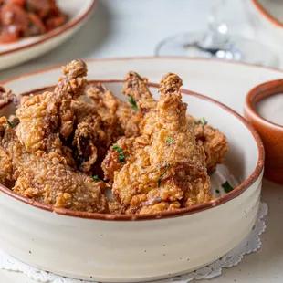 Crispy Quail Legs with Buttermilk Dipping Sauce