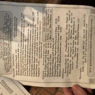 a hand holding a menu